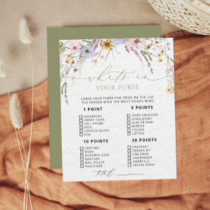 Lámina Wildflower Whats en tu juego de Baby Shower