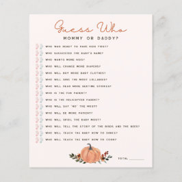 Lámina Wildflowers Guess Who Baby Shower Game