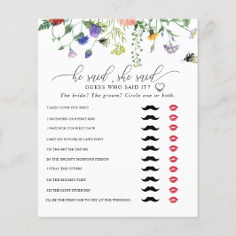 Lámina Wilflower Dijo Que Ella Dijo | Juego de ducha de n