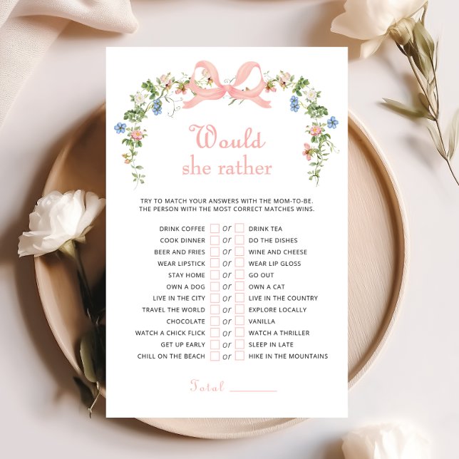 Lámina Wilflower Pink Bow Prefiere Jugar (Subido por el creador)