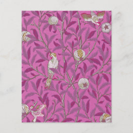 Lámina William Morris, Aves rosadas calientes y Pommegren