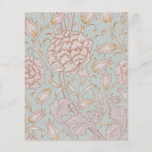 Lámina William Morris, elegante tulipanes salvajes rosado