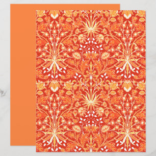 Lámina William Morris Hyacinth Print, Naranja mandarín