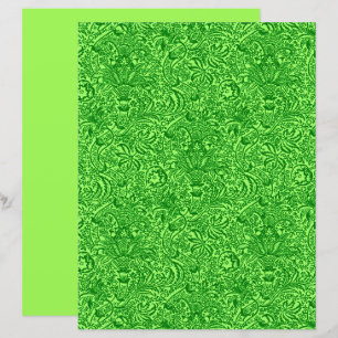 Lámina William Morris Indian, Lime y Emerald Green