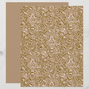 Lámina William Morris Indian, Taupe Tan y Beige