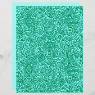 Lámina William Morris Indian, Turquoise and Light Aqua