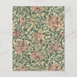 Lámina William Morris, Papel de cartón floral honeysuckle