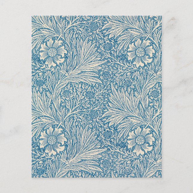 Lámina William Morris - Papel de cuadernillo azul marino (Anverso)