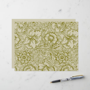 Lámina William Morris Poppy Classic Floral Green