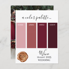 Lámina Wine Boda colores Palette Card 2023