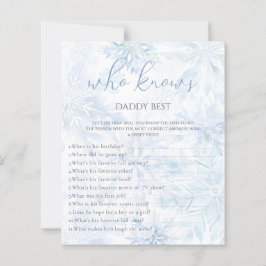 Lámina Winter Blue Snowflake Who Knows Daddy Game