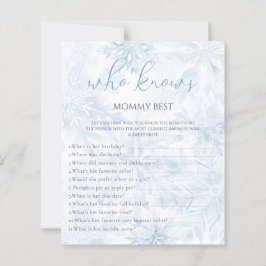 Lámina Winter Blue Snowflake Who Knows Mommy Game