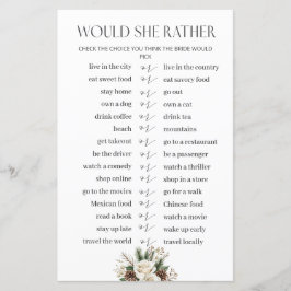 Lámina Winter Bridal Shower Prefiere Un Juego De Novias