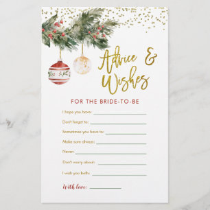 Lámina Winter Deck the Halls Bridal Shower Adive y Wiers
