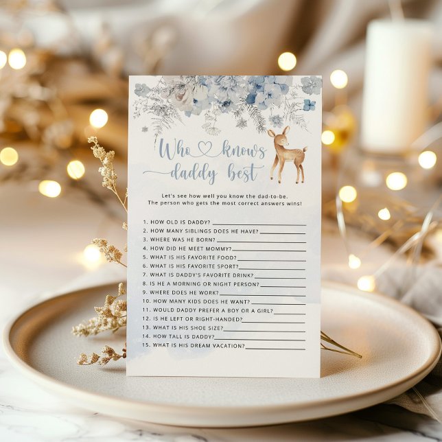 Lámina Winter deer blue Quién conoce el mejor juego de pa (Subido por el creador)