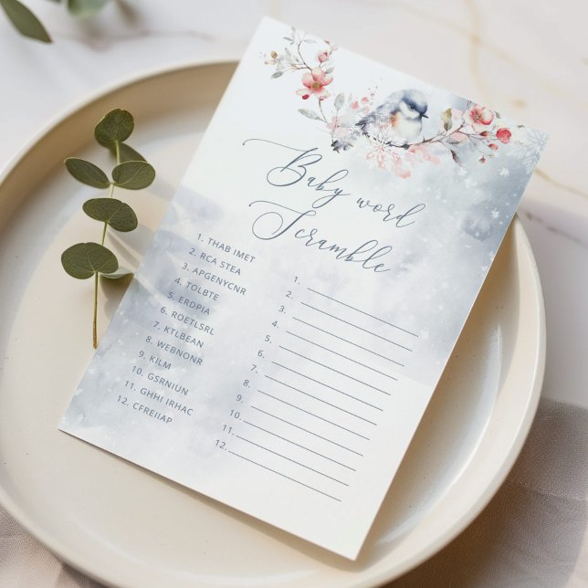 Lámina Winter Dusty Blue Baby Juego de Word Scramble (Subido por el creador)