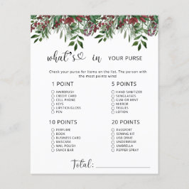 Lámina Winter evergreen qué hay en tu bolso, bebé ducha