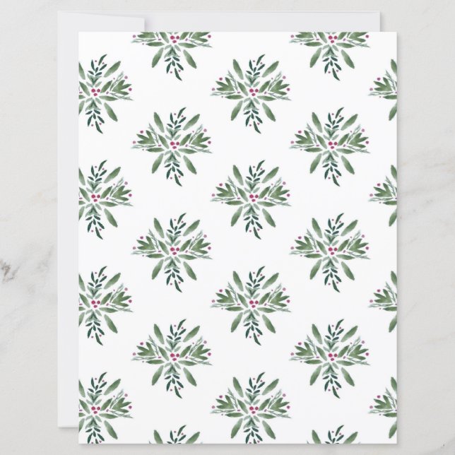 Lámina Winter Greens and Berries Scrapbook paper (Anverso)