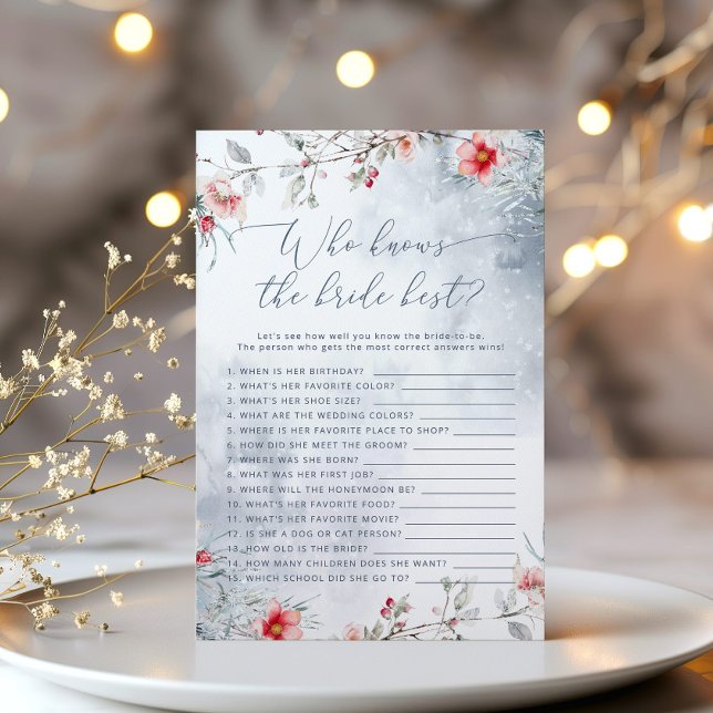 Lámina Winter Love in snow Quien conoce el mejor juego de (Subido por el creador)