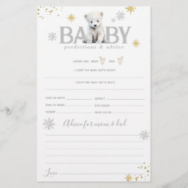 Lámina Winter Modern Bearly Wait Neutral Baby Shower Game