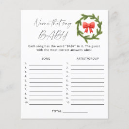 Lámina Winter Name ese juego de bebé de la canción