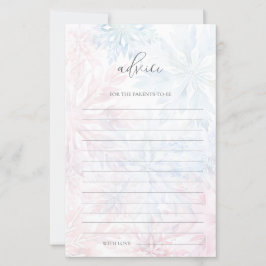 Lámina Winter Pink Blue Snowflake Advice