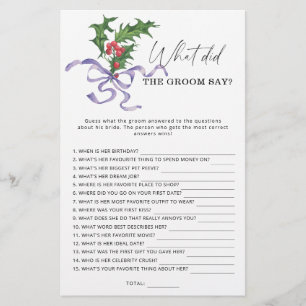 Lámina Winter ¿Qué dijo el novio del juego de novias?