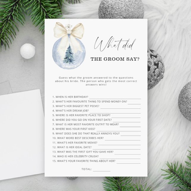 Lámina Winter ¿Qué dijo el novio del juego de novias? (Subido por el creador)