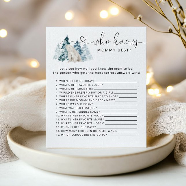 Lámina Winter Quién conoce el mejor juego de mamá (Subido por el creador)