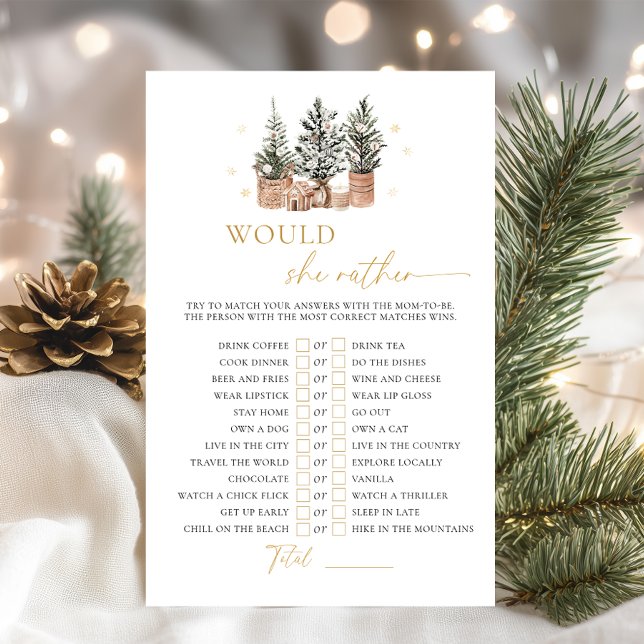 Lámina Winter Rustic Baby Shower Prefiere Jugar (Subido por el creador)