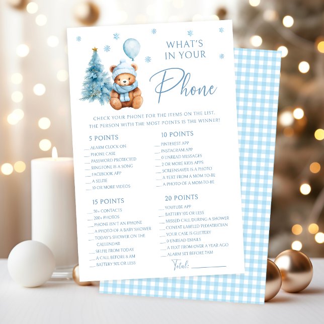 Lámina Winter Teddy Bear Baby Qué hay en tu juego de telé (Subido por el creador)