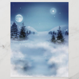 Lámina Winter Wonderland de noche