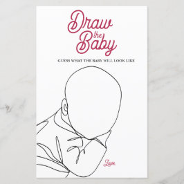 Lámina Winter Wonderland Juego de Baby Shower rosa dibuja