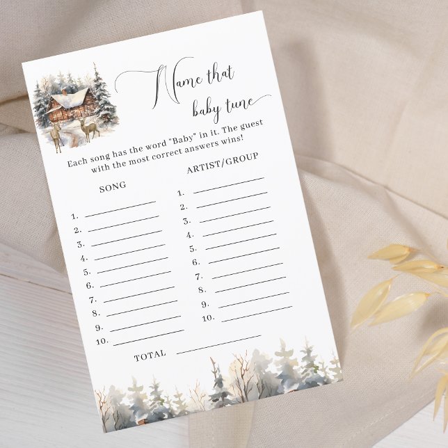 Lámina Winter Wonderland Nombre Que El Bebé Tune Baby Sho (Subido por el creador)