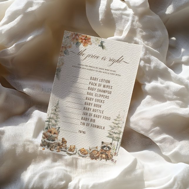 Lámina Winter Woodland Animals El precio de Baby Shower e (Subido por el creador)