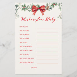Lámina Wishes For Baby Christmas Baby Shower Games
