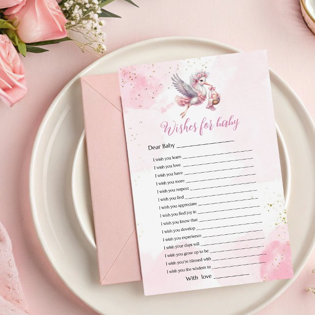 Lámina Wishes for Baby Stork Girl Shower Game (Subido por el creador)