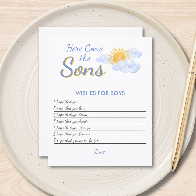 Lámina Wishes For Boys Baby Shower Game (Subido por el creador)