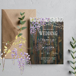 Lámina Wisteria Bodas Invitaciones Rústico PRESUPUESTO DE