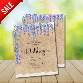 Lámina Wisteria presupuestaria Boda floral Rustic Kraft L