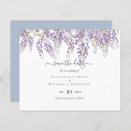 Lámina Wisteria Save Dates Dusty Blue Boda BUDGET
