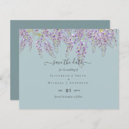 Lámina Wisteria Save Dates Dusty Sage Boda PRESUPUESTO