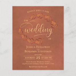 Lámina Wistful Leaves Invitación a matrimonio con el pres