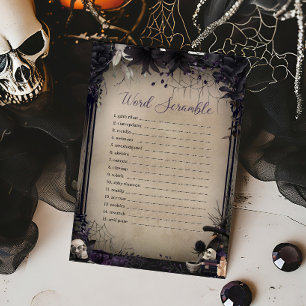 Lámina Witchy Gótico Halloween Word Scramble Game