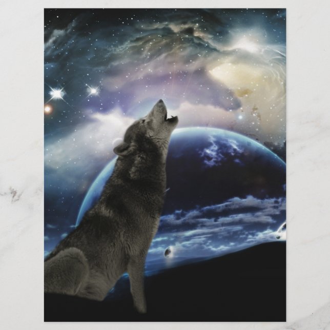 Lámina Wolf gritando en la luna (Anverso)