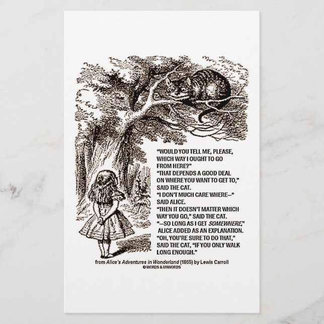 Lámina Wonderland ¿Cómo Debería Ir A Cita? (Anverso)