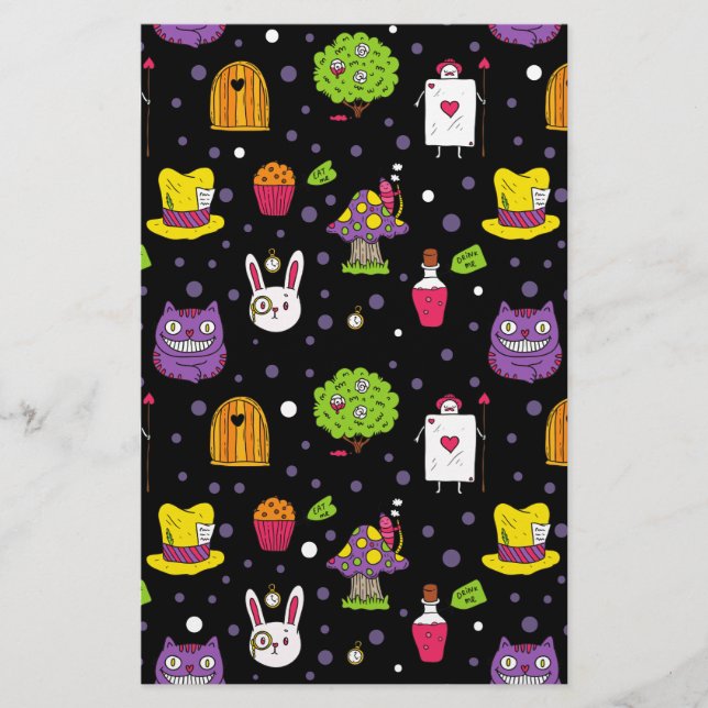 Lámina Wonderland negro (Anverso)