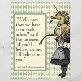 Lámina Wonderland Voy a creer en ti Unicorn
