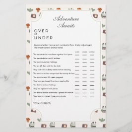 Lámina Woodland Adventure espera el juego de Baby Shower 