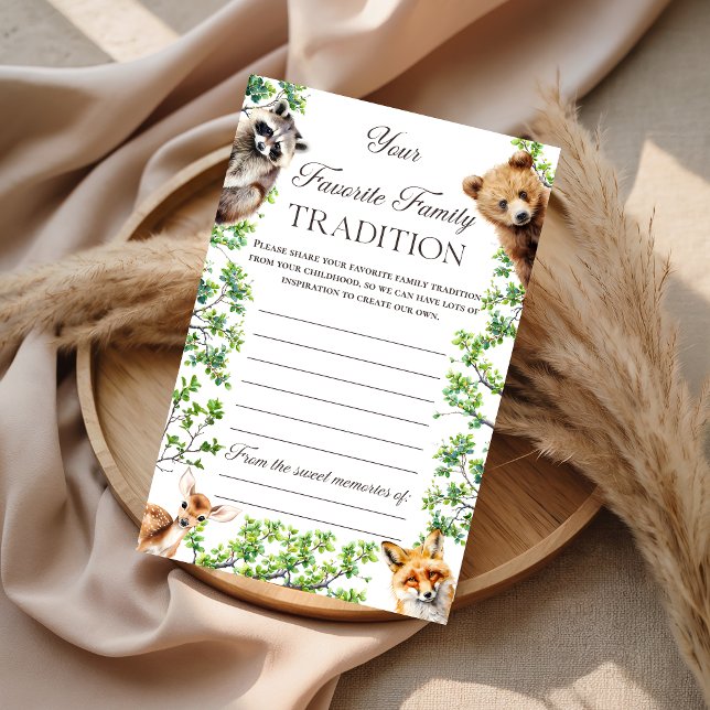 Lámina Woodland Family Tradition Baby Shower Advice (Subido por el creador)